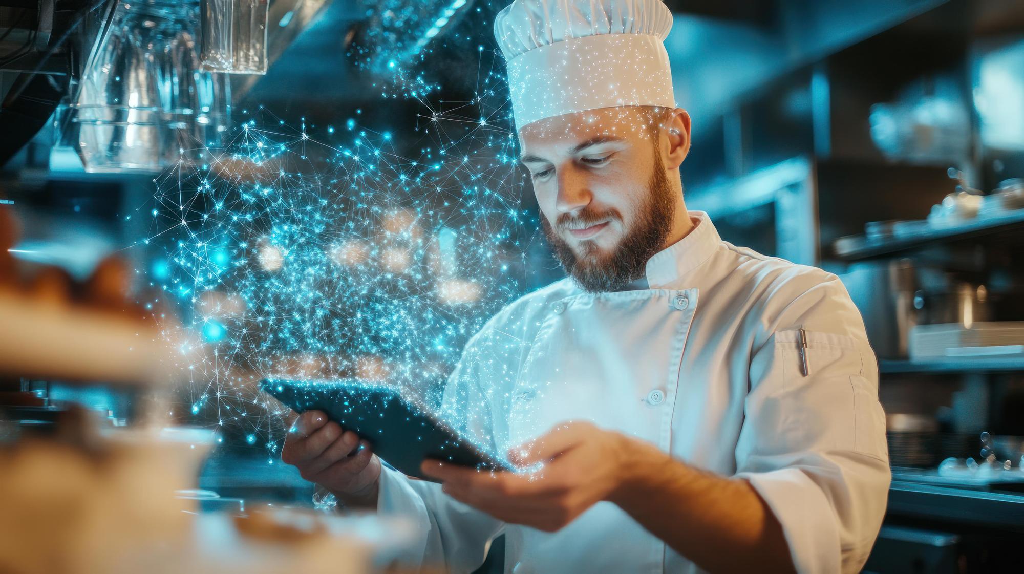 Szef kuchni w laboratorium kulinarnym